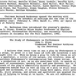 Minutes, 1982-12-09. Shakes...