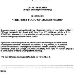 Announcements, 1991-10-11. ...