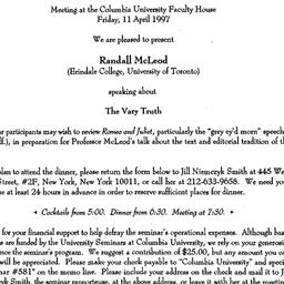 Announcements, 1997-04-11. ...