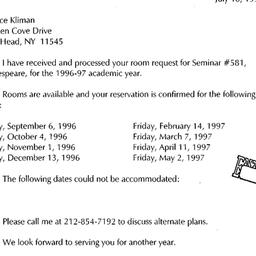 Correspondence, 1997-07-10....