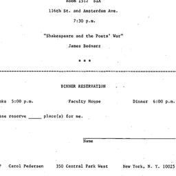 Announcements, 1986-04-11. ...