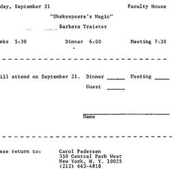 Announcements, 1984-09-21. ...