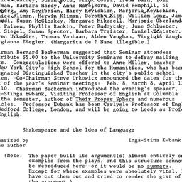 Minutes, 1984-11-30. Shakes...