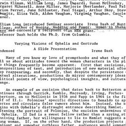 Minutes, 1985-03-08. Shakes...