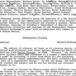 Minutes, 1985-05-10. Shakes...