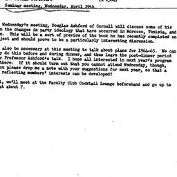 Announcements, 1964-04-25. ...