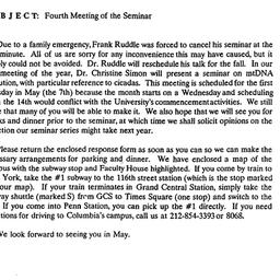 Announcements, 1991-05-07. ...