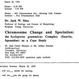 Announcements, 1995-03-28. ...