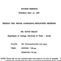 Announcements, 1993-05-11. ...