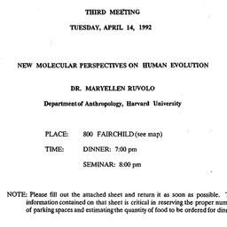 Announcements, 1992-04-14. ...