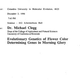 Announcements, 1996-12-03. ...