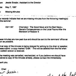 Correspondence, 1997-05-07....