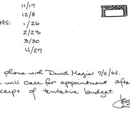 Correspondence, 1995-07-05....