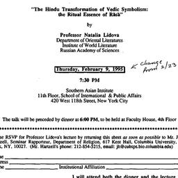 Announcements, 1995-02-09. ...