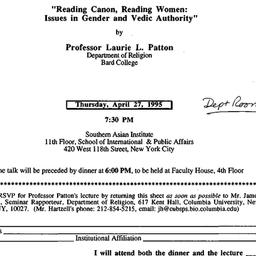 Announcements, 1995-04-27. ...
