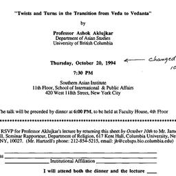Announcements, 1994-10-20. ...