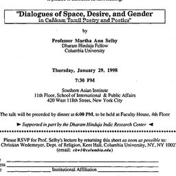Announcements, 1998-01-29. ...
