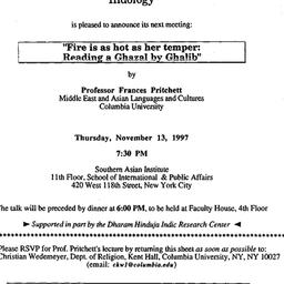 Announcements, 1997-11-13. ...