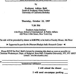 Announcements, 1997-10-23. ...
