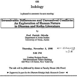 Announcements, 1998-11-05. ...