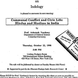 Announcements, 1998-10-22. ...