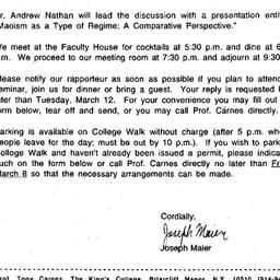 Announcements, 1991-03-13. ...