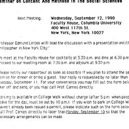Announcements, 1990-09-12. ...