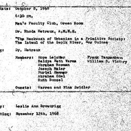 Minutes, 1968-10-08. Conten...