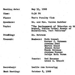 Minutes, 1969-05-13. Conten...
