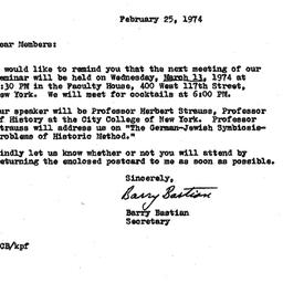 Correspondence, 1974-02-25....