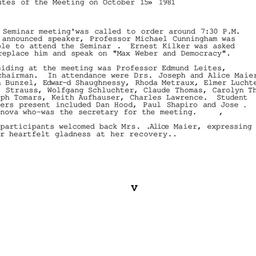 Minutes, 1981-10-15. Conten...