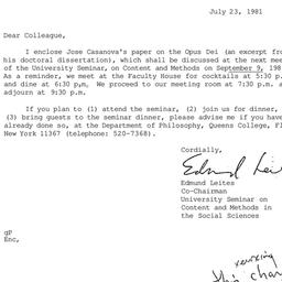 Announcements, 1981-09-09. ...