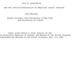 Speaker's paper, 1981-1...