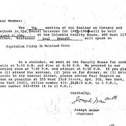 Correspondence, 1984-03-14....