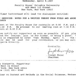 Announcements, 1987-04-08. ...