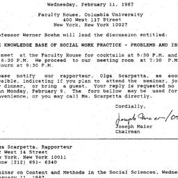 Announcements, 1987-02-11. ...