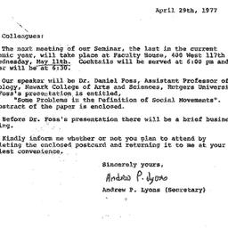 Correspondence, 1977-05-11....