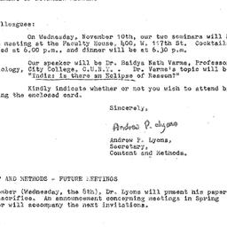 Announcements, 1976-11-10. ...