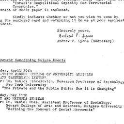 Announcements, 1977-04-13. ...