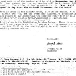 Correspondence, 1995-04-24....