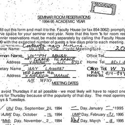 Announcements, 1995-04-27. ...
