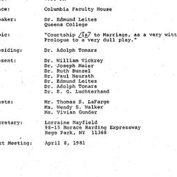 Minutes, 1981-03-11. Conten...