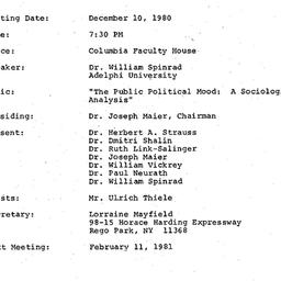 Minutes, 1980-12-10. Conten...