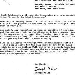 Announcements, 1993-02-10. ...