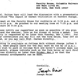 Announcements, 1993-03-10. ...