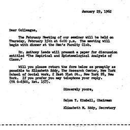 Correspondence, 1962-01-29....