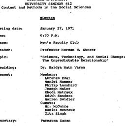 Minutes, 1971-01-27. Conten...