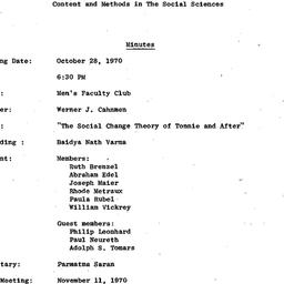 Minutes, 1970-10-28. Conten...