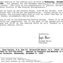 Correspondence, 1995-10-24....