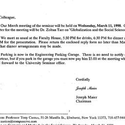 Correspondence, 1998-02-27....